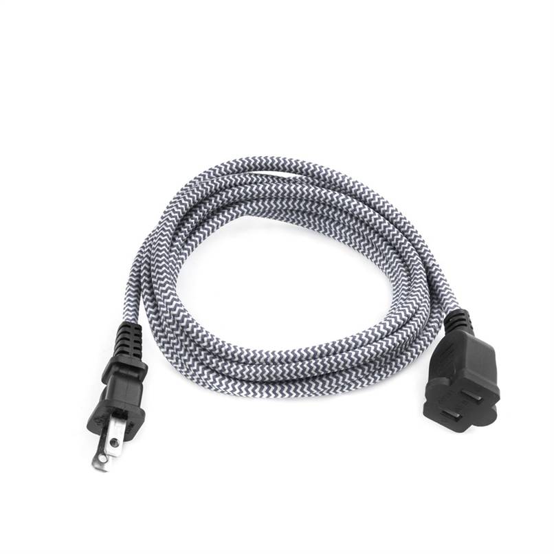 Black Braided Extension Cord